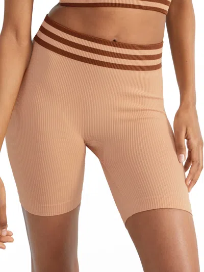 Bare Women's The Ribbed Seamless Bike Short In Neutral