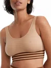 Bare Women's The Ribbed Seamless Bralette In Brown