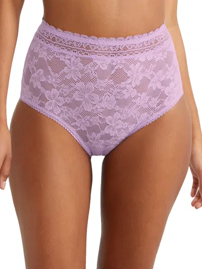 Bare Women's The Soft Stretch High-waist Lace Brief In Pink