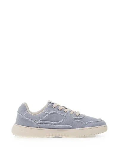 Barebarics Zing Denim Frayed-edge Panelled Sneakers In Multi