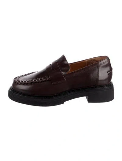 Pre-owned Bared Footwear Leather Loafers In Burgundy
