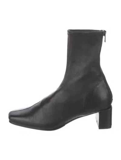 Pre-owned Bared Footwear Leather Sock Boots In Black