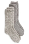 Barefoot Dreams 2-pack Cozychic™ Socks In Dove Gray Multi