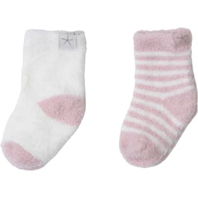 Barefoot Dreams Babies'  2-pack Socks In Pink