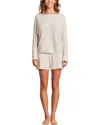 Barefoot Dreams 2pc Boatneck Short & Top Pullover