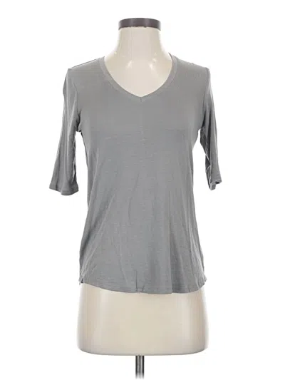 Pre-owned Barefoot Dreams 3/4 Sleeve T-shirt In Gray