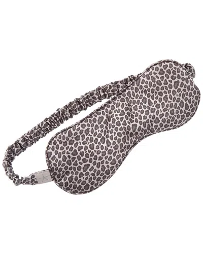 Barefoot Dreams 3pc Washed Satin Eye Mask Pajama Set In Animal Print