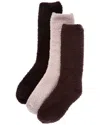 Barefoot Dreams 3pk Cozychic Socks In Multi