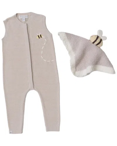 Barefoot Dreams Baby Bee Onesie Set In Pink