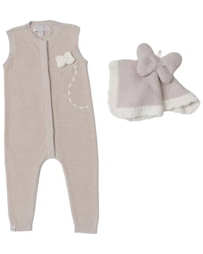 Barefoot Dreams Baby Butterfly Onesie Set In Gray