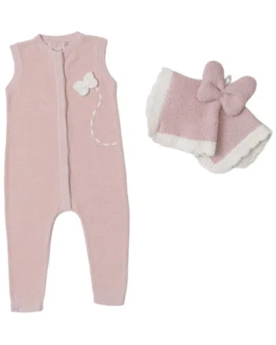 Barefoot Dreams Baby Butterfly Onesie Set In Pink