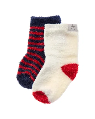 Barefoot Dreams Baby Heart Sock Set In Multi