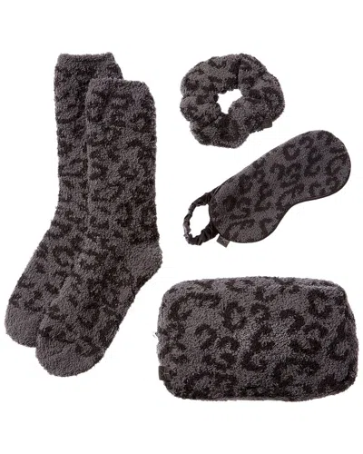 Barefoot Dreams Bitw Eye Mask Scrunchie & Sock Set In Black