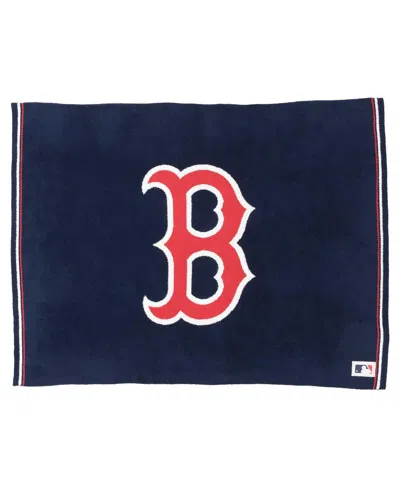 Barefoot Dreams Boston Red Sox 54" X 72" Cozychic Throw Blanket In Navy