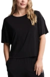 Barefoot Dreams Boxy Jersey T-shirt In Black
