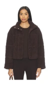 Barefoot Dreams Brushed Cozychic Puffer Jacket In Brown