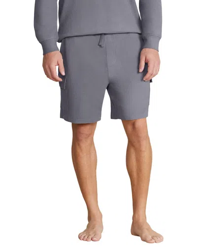 Barefoot Dreams Brushed Fleece Cargo Short In Purple