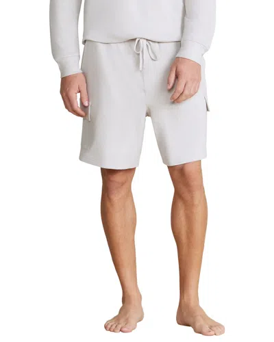 Barefoot Dreams Brushed Fleece Cargo Short In Silver