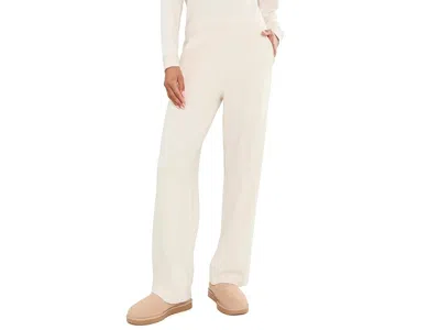 Barefoot Dreams Brushed Fleece Pants Women's Clothing Sand Stone: Xl 28, Cotton/rayon/spandex In Neutral