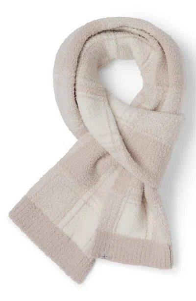Barefoot Dreams Buffalo Plaid Scarf In Neutral