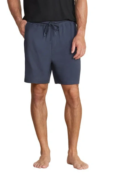 Barefoot Dreams Butterchic Knit Heavy Shorts In Indigo