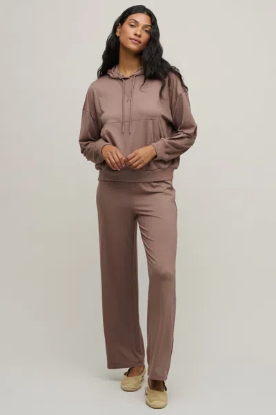 Barefoot Dreams Butterchic Pant With Piping In Gray