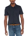 Barefoot Dreams Button Down Polo Shirt In Blue