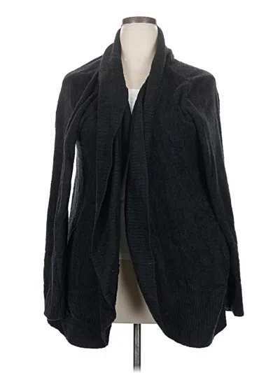 Pre-owned Barefoot Dreams Cardigan Sweater In Black
