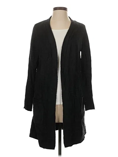 Pre-owned Barefoot Dreams Cardigan Sweater In Black