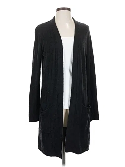 Pre-owned Barefoot Dreams Cardigan Sweater In Black