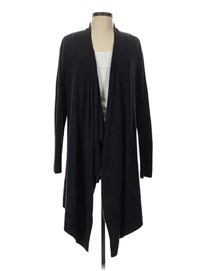 Pre-owned Barefoot Dreams Cardigan Sweater In Black