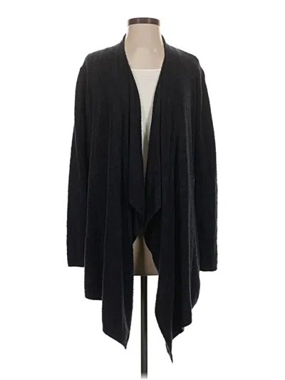 Pre-owned Barefoot Dreams Cardigan Sweater In Black