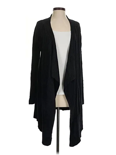 Pre-owned Barefoot Dreams Cardigan Sweater In Black