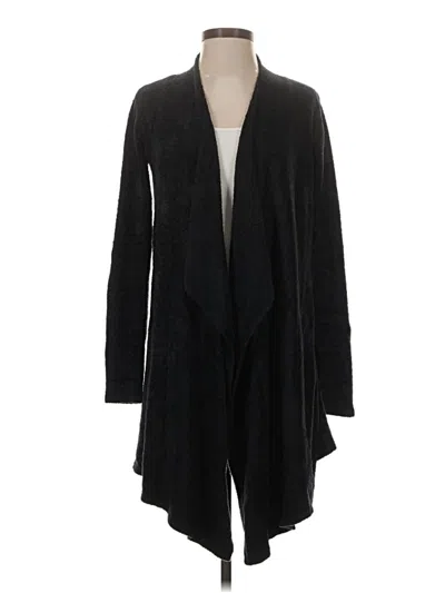 Pre-owned Barefoot Dreams Cardigan Sweater In Black