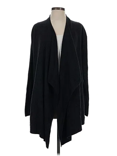 Pre-owned Barefoot Dreams Cardigan Sweater In Black
