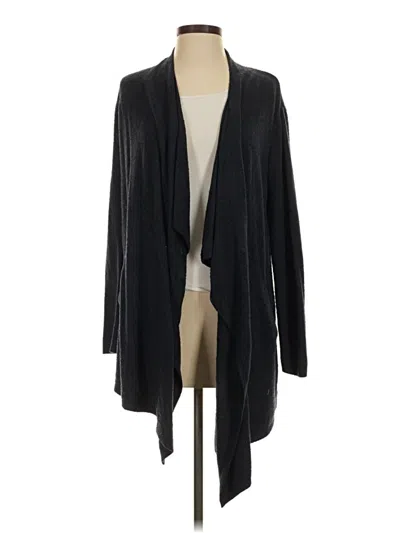 Pre-owned Barefoot Dreams Cardigan Sweater In Black