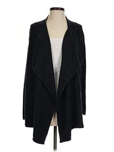 Pre-owned Barefoot Dreams Cardigan Sweater In Black