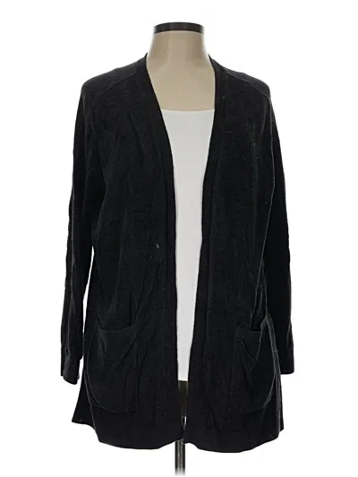Pre-owned Barefoot Dreams Cardigan Sweater In Black