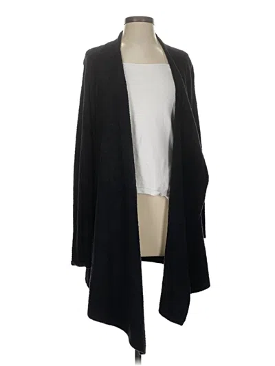 Pre-owned Barefoot Dreams Cardigan Sweater In Black