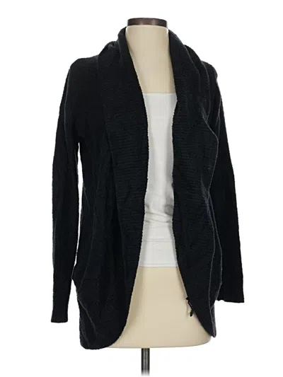 Pre-owned Barefoot Dreams Cardigan Sweater In Black
