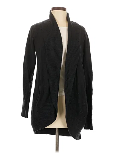 Pre-owned Barefoot Dreams Cardigan Sweater In Black