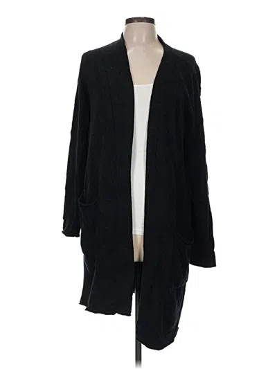 Pre-owned Barefoot Dreams Cardigan Sweater In Black
