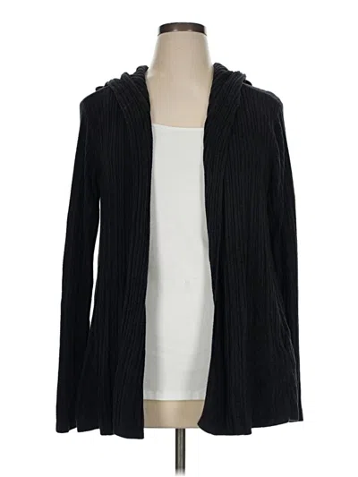Pre-owned Barefoot Dreams Cardigan Sweater In Black