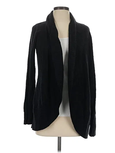 Pre-owned Barefoot Dreams Cardigan Sweater In Black