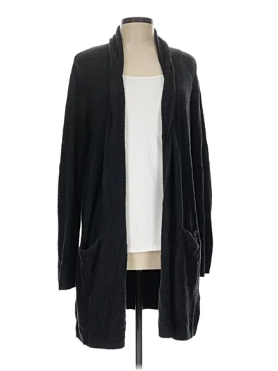 Pre-owned Barefoot Dreams Cardigan Sweater In Black