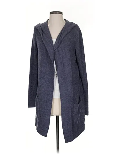 Pre-owned Barefoot Dreams Cardigan Sweater In Blue