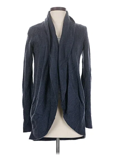 Pre-owned Barefoot Dreams Cardigan Sweater In Blue