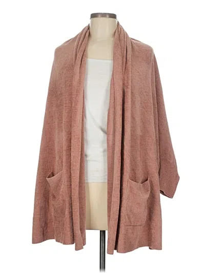 Pre-owned Barefoot Dreams Cardigan Sweater In Brown
