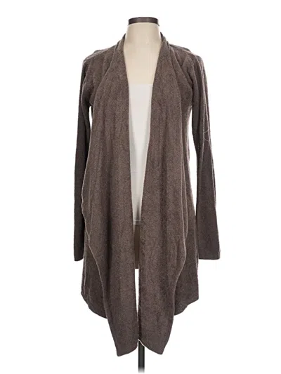 Pre-owned Barefoot Dreams Cardigan Sweater In Brown