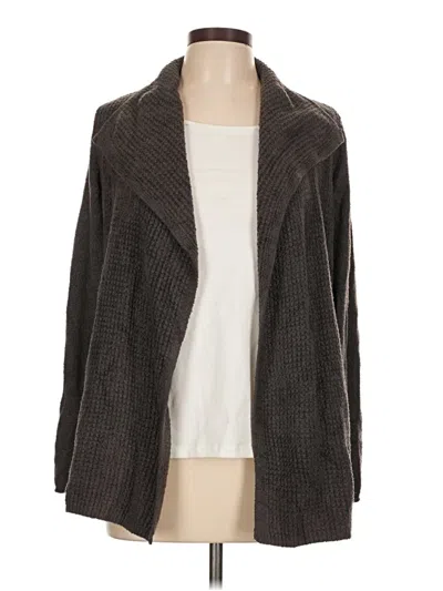 Pre-owned Barefoot Dreams Cardigan Sweater In Brown